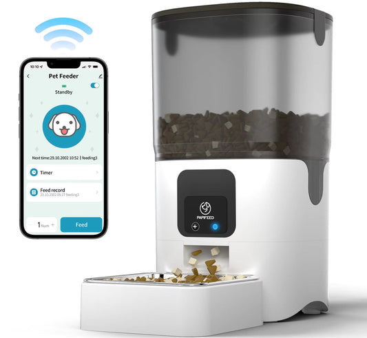 Smart Automatic Cat Feeders Wifi Pet Feeder with APP Control for Remote Feeding Detachable for Easy Clean Cat Food